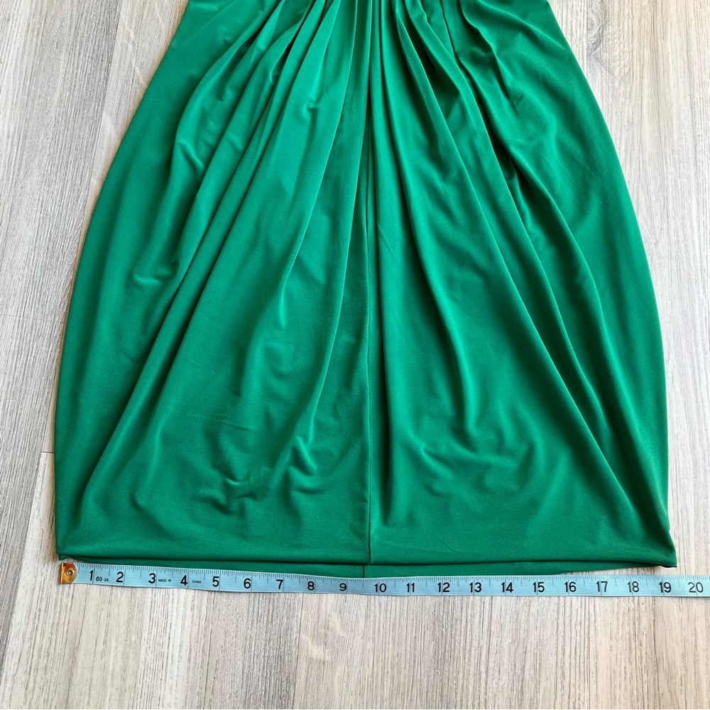 BCBGMaxazria Medium Emerald Green Open Back Mini Dress Strapless Straps - Picture 12 of 16